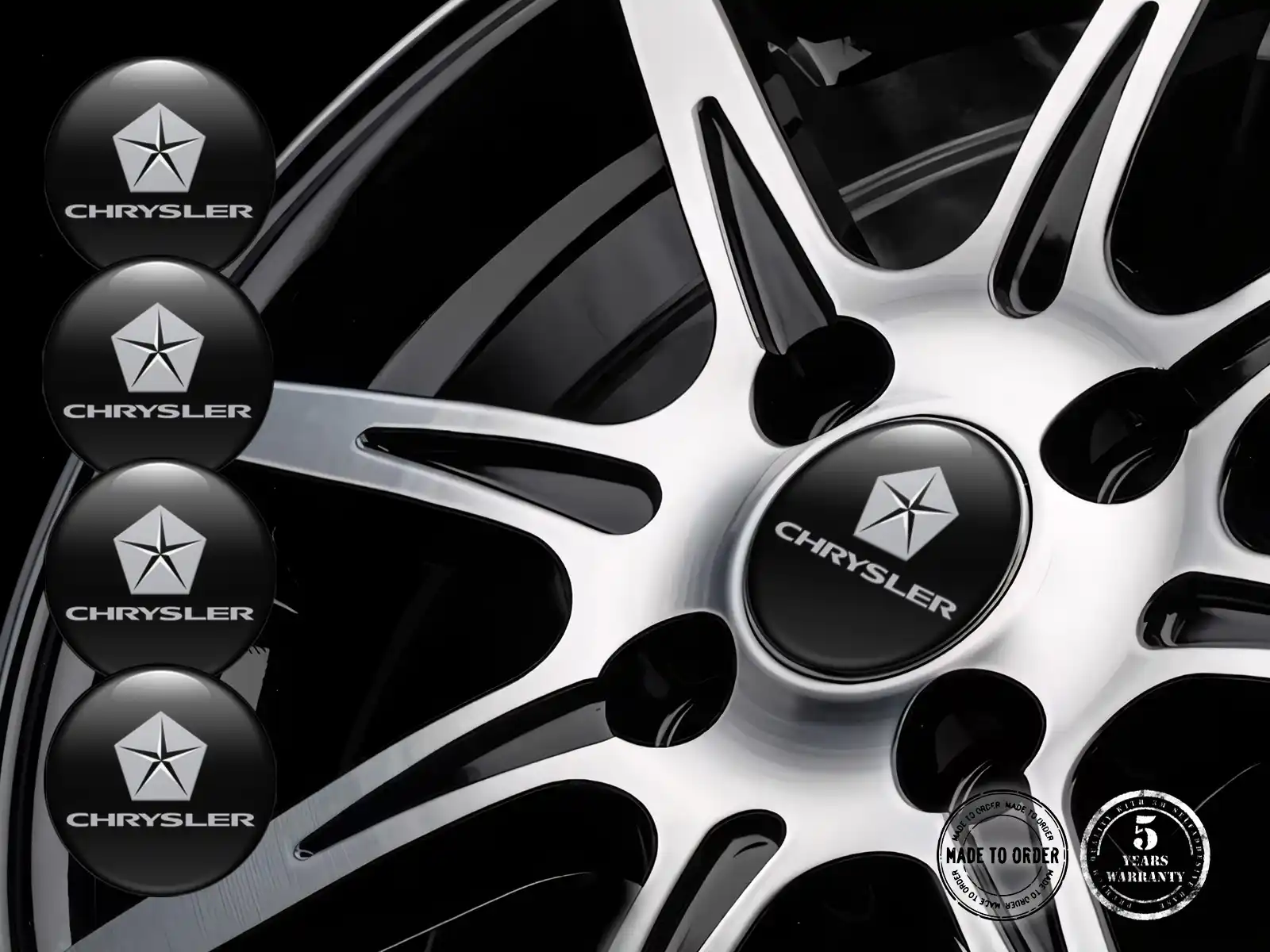 Chrysler  Ruota Emblemi Stile Etichette Cupola Qualità